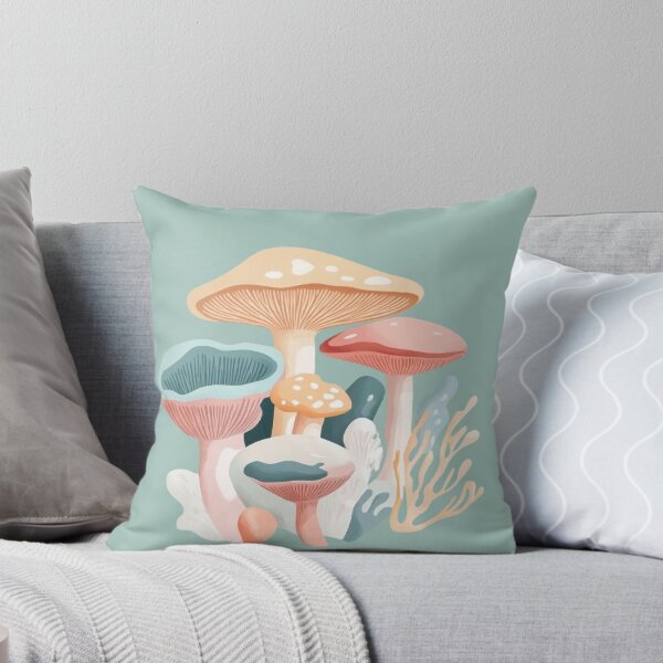 Item preview, Abstract Pastel Mushroom Art | Whimsical Nature Design in Soft Colors designed and sold by Dream Circuit .
