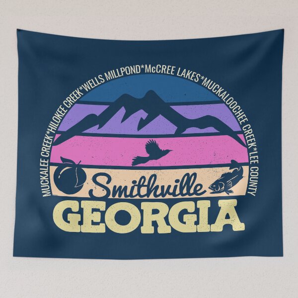 Item preview, Smithville Georgia Sunset Retro Vintage Local Pride Logo designed and sold by CRHPOD20.