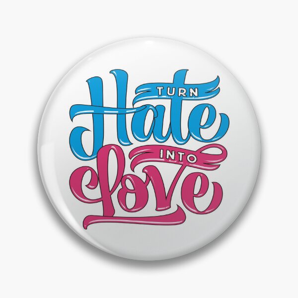 Item preview, Turn Hate Into Love Quote – Positive Vibes Typography for Spreading Kindness and Love designed and sold by StickerAndLove.