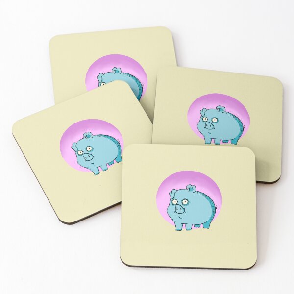 Item preview, A burtonesque blue piglet  designed and sold by Riot-Lola.