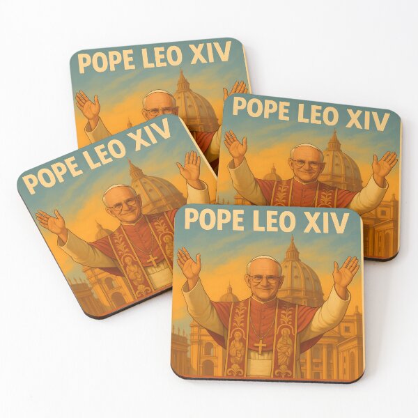Artikelvorschau, Neuer Papst Leo XIV. - Robert Francis Prevost - Rom - Vatikan entworfen und verkauft von Red Fox Design.