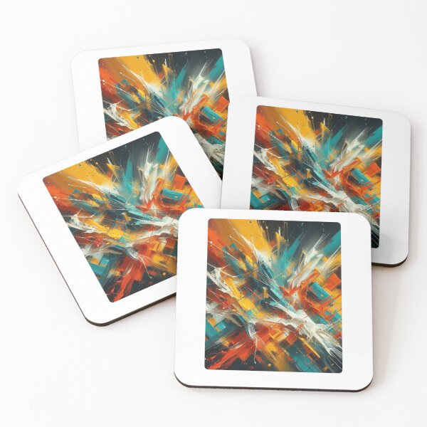 Item preview, Minimalist Acrylic Art in 3 Bold Colors #3 – Modern Abstract Design for Clothing, Home Decor & Accessories designed and sold by knalpot-design.