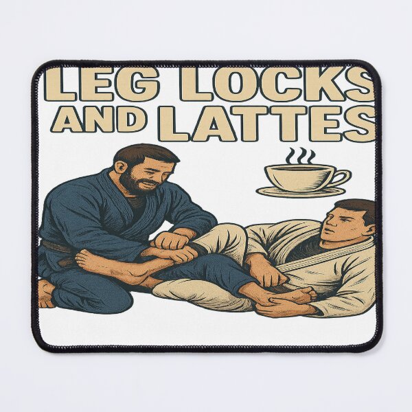 Item preview, Leg Locks and Lattes – BJJ Grappling Coffee Lover Design designed and sold by Mat and Ink.