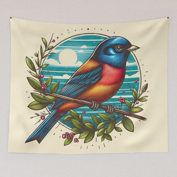 Item preview, Painted Bunting 7 designed and sold by theAVIARY7.