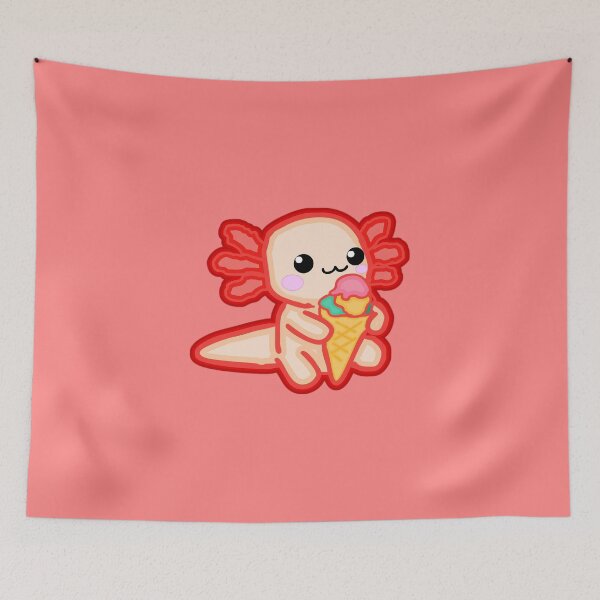 Item preview, Axolotl Loves IceCream designed and sold by fantasmahappy.