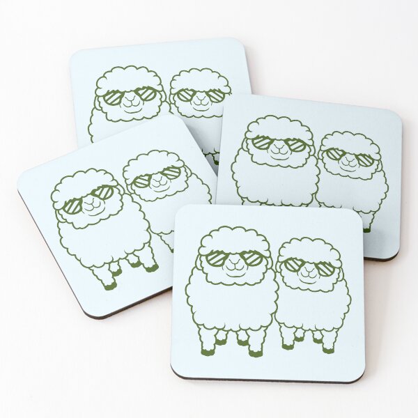 Item preview, 2 Sheep Sunglasses Party Cool Team Friends DJ Crew designed and sold by shirt-o-mat.
