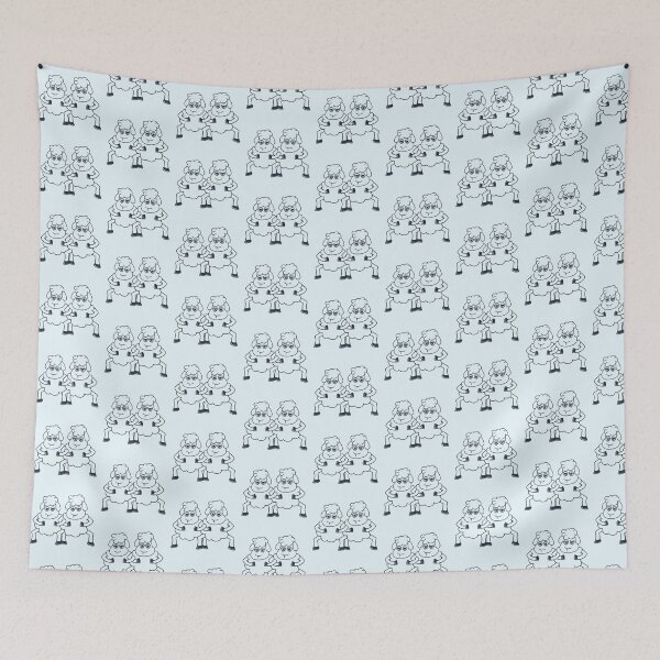 Item preview, 2 Sheep Looking Tired Bored Friends Team Cool Crew designed and sold by shirt-o-mat.