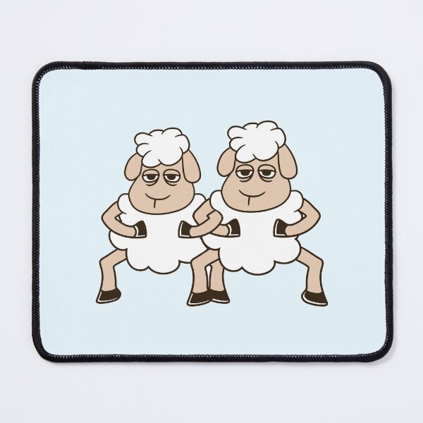 Item preview, 2 Sheep Looking Tired Bored Friends Team Cool Crew designed and sold by shirt-o-mat.