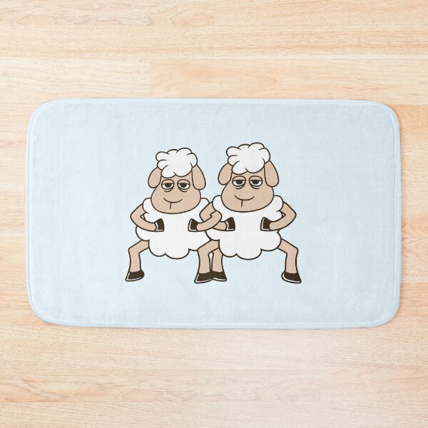 Item preview, 2 Sheep Looking Tired Bored Friends Team Cool Crew designed and sold by shirt-o-mat.