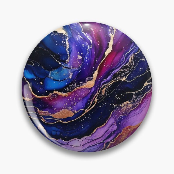 Item preview, Sapphire Amethyst Alcohol Ink Painting designed and sold by Stacey Lynn Crary.