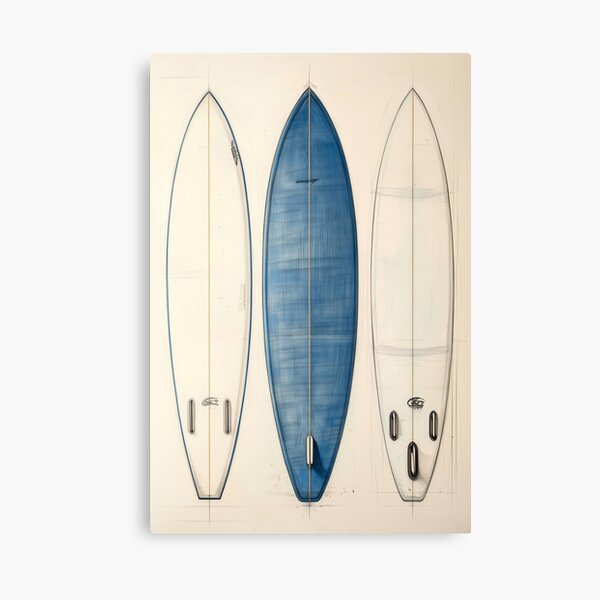 Item preview, Blue Vintage Surf Surfboard designed and sold by Nova~Prints.