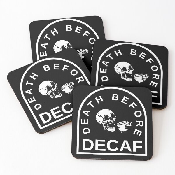 Item preview, Death Before Decaf - Vintage Coffee Design | Barista Gift #1 designed and sold by tarzbol.