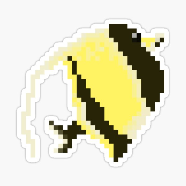 Item preview, Moorish Idol Angel Fish Pixel Art designed and sold by cdawgsizzle's micro fish emporium.