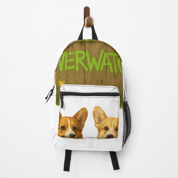 Item preview, Two welsh corgi puppies looking over a fence, an overwatch. designed and sold by runstore.