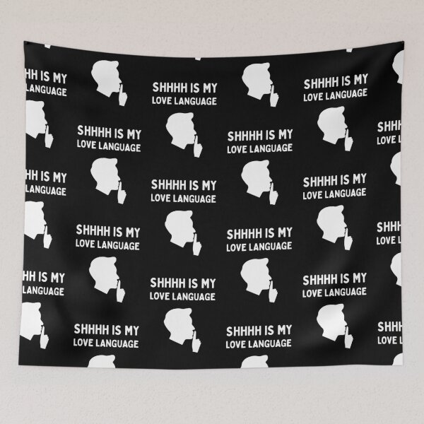 Item preview, Shhh Is My Love Language | Funny Librarian | Book Lover | Reading Humor - Male/White designed and sold by SabbaticalSteve.