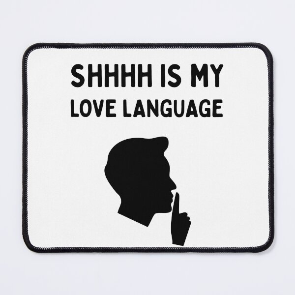 Item preview, Shhh Is My Love Language | Funny Librarian | Book Lover | Reading Humor - Male/Black designed and sold by SabbaticalSteve.