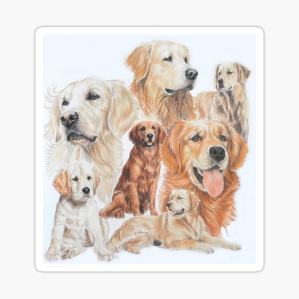 Item preview, Golden Retriever Montage designed and sold by BarbBarcikKeith.
