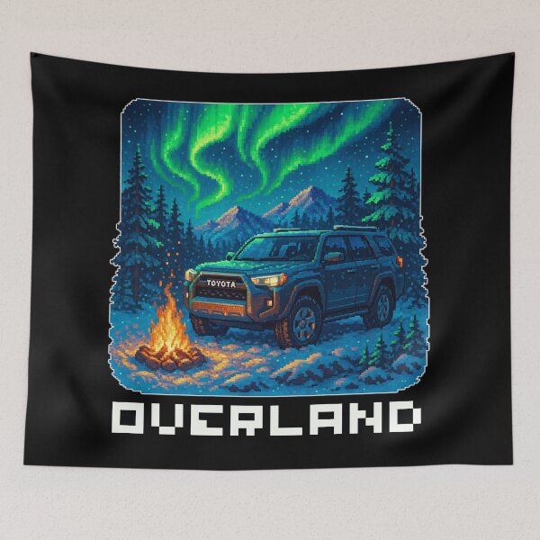 Item preview, YotaMafia-Inspired 2015 Toyota 4Runner in a Vibrant 16-Bit Mountain evening Scene designed and sold by VANLIFE..