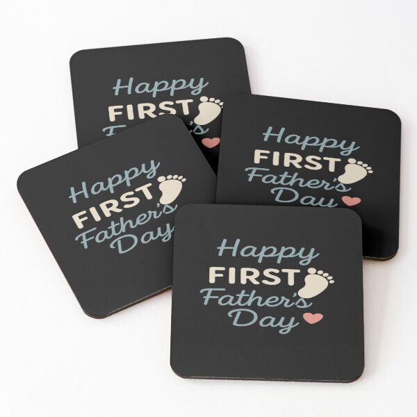 Item preview, Happy First Father’s Day - Cute Baby Footprint Gift for New Dads designed and sold by TulipsArtDesigns .