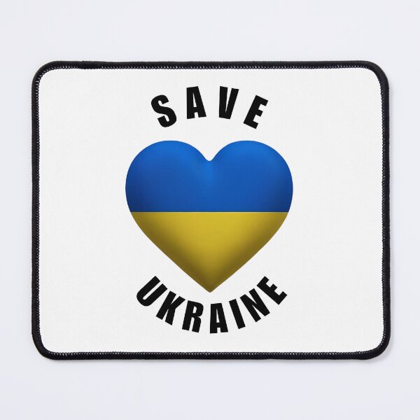 Item preview, Heart shaped Ukranian flag,showing support for Ukraine designed and sold by TBWCREATIONS.