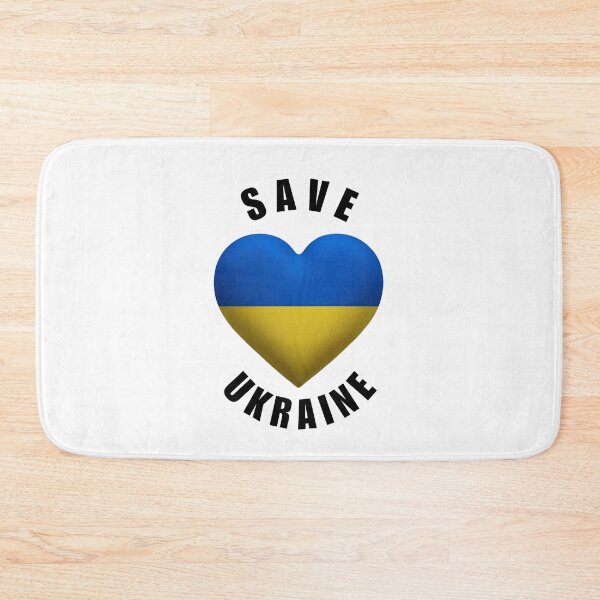 Item preview, Heart shaped Ukranian flag,showing support for Ukraine designed and sold by TBWCREATIONS.