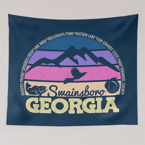 Item preview, Swainsboro Georgia Sunset Retro Vintage Local Pride Logo designed and sold by CRHPOD20.