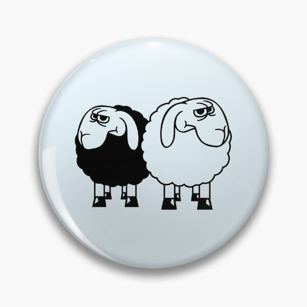 Item preview, 2 Sheep Looking Skeptical Offended Friends Team designed and sold by shirt-o-mat.