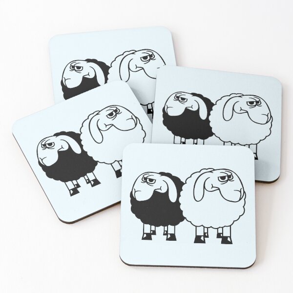 Item preview, 2 Sheep Looking Skeptical Offended Friends Team designed and sold by shirt-o-mat.