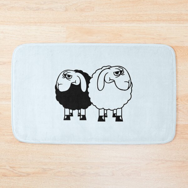 Item preview, 2 Sheep Looking Skeptical Offended Friends Team designed and sold by shirt-o-mat.