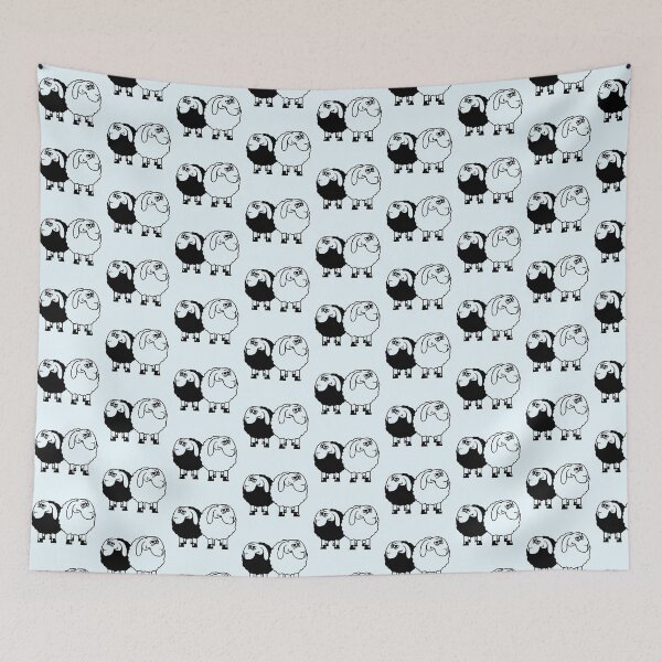 Item preview, 2 Sheep Looking Skeptical Offended Friends Team designed and sold by shirt-o-mat.
