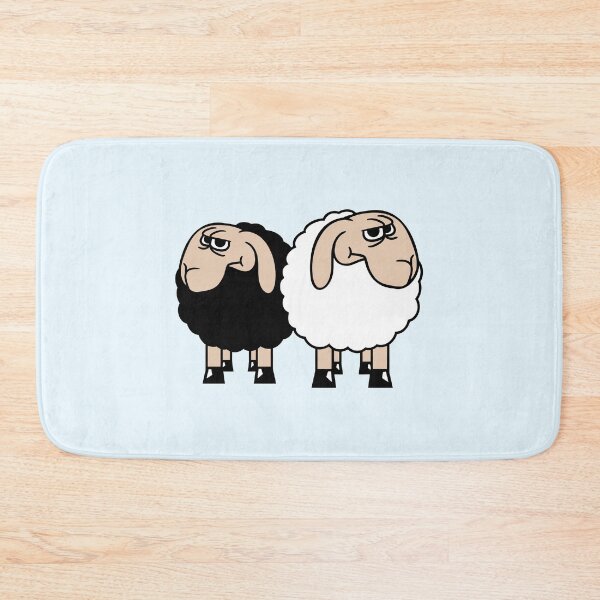 Item preview, 2 Sheep Looking Skeptical Offended Friends Team designed and sold by shirt-o-mat.