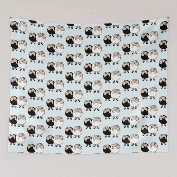Item preview, 2 Sheep Looking Skeptical Offended Friends Team designed and sold by shirt-o-mat.