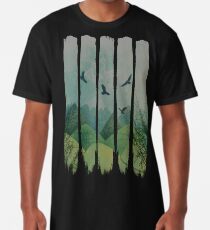Adler, Berge, Grunge Landschaft Longshirt