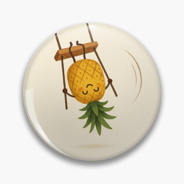 Item preview, Pineapple upside-down on a swing designed and sold by Brain Fart Buffet.