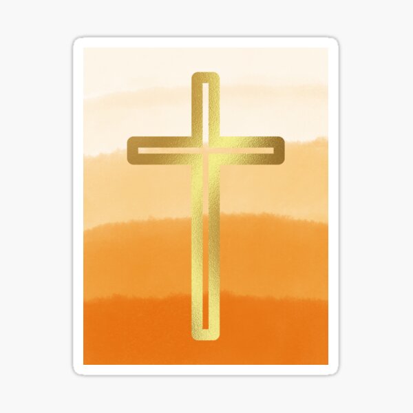 Item preview, Golden Orange Cross designed and sold by coolcreativeco.