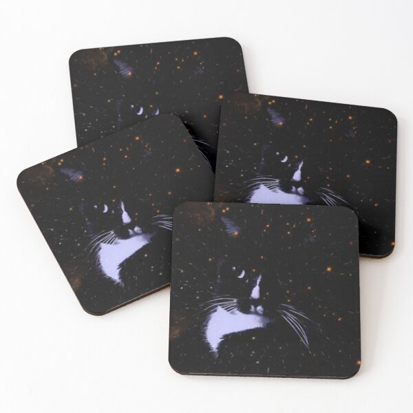 Item preview, Galaxy Tuxedo Cat in Stars designed and sold by Rebecca Jane.