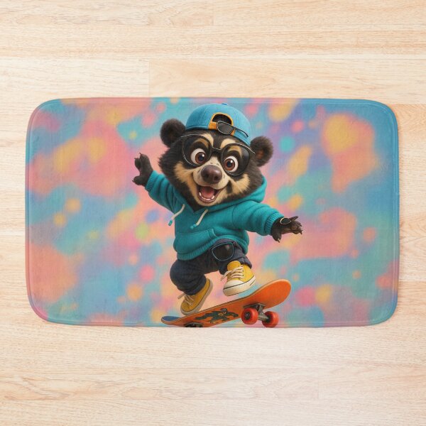 Item preview, Skater Spectacled Bear designed and sold by Sillytoe.
