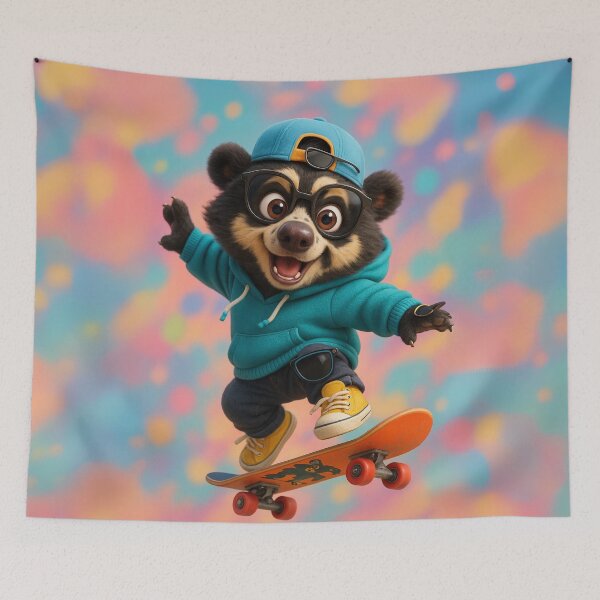 Item preview, Skater Spectacled Bear designed and sold by Sillytoe.