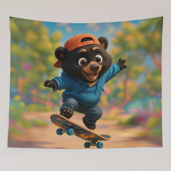 Item preview, Skater Sun Bear designed and sold by Sillytoe.