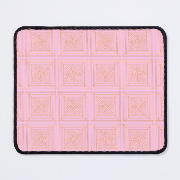 Item preview, Pink and Orange Geometric Bamboo Tile Design designed and sold by LostinEverythingDesigns.