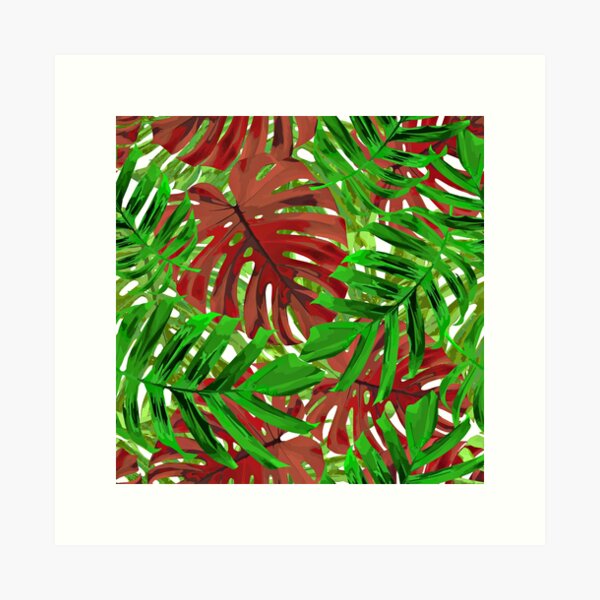 Item preview, Tropical Treasures Island Palm Leaves Monstera Design Pattern  designed and sold by DEC02.