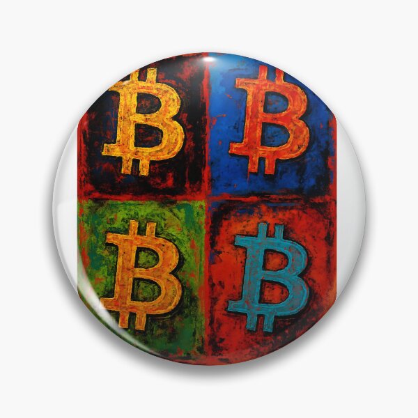 Item preview, Bitcoin Pop Rebellion – 2x2 Crypto Icons designed and sold by oneof21million.