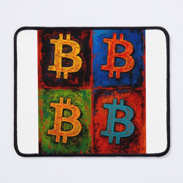 Item preview, Bitcoin Pop Rebellion – 2x2 Crypto Icons designed and sold by oneof21million.