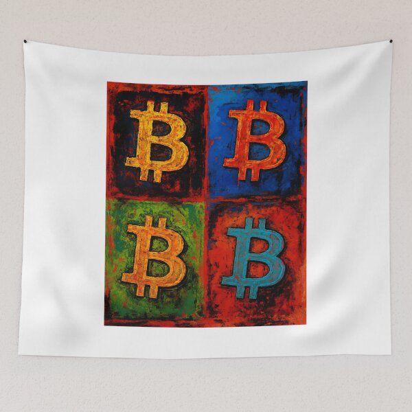 Item preview, Bitcoin Pop Rebellion – 2x2 Crypto Icons designed and sold by oneof21million.