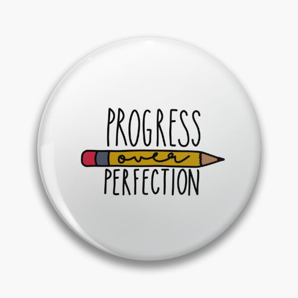 Item preview, Progress Over Perfection Pencil Sticker – Motivational Stationery designed and sold by Doctor Michaela.