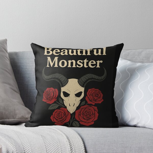 Item preview, Horned Monster Skull with Roses designed and sold by donkokone.