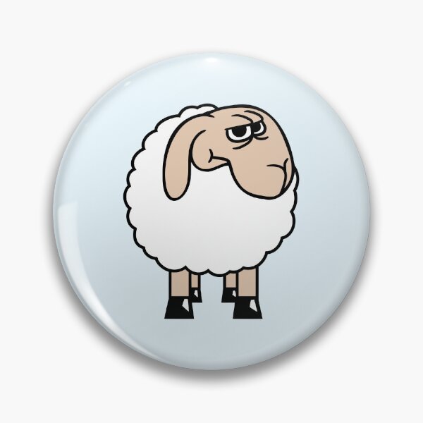 Item preview, Sheep Skeptical Critical Suspicious Stares Cartoon designed and sold by shirt-o-mat.