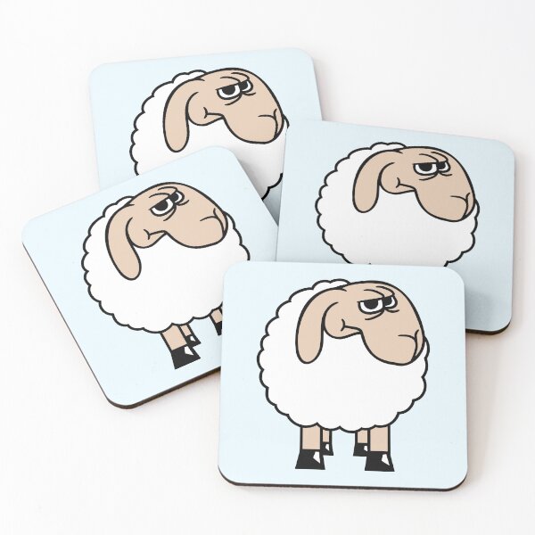 Item preview, Sheep Skeptical Critical Suspicious Stares Cartoon designed and sold by shirt-o-mat.