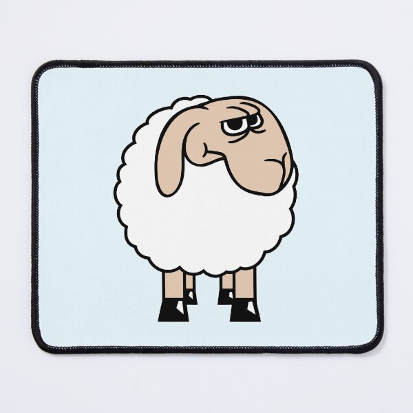Item preview, Sheep Skeptical Critical Suspicious Stares Cartoon designed and sold by shirt-o-mat.