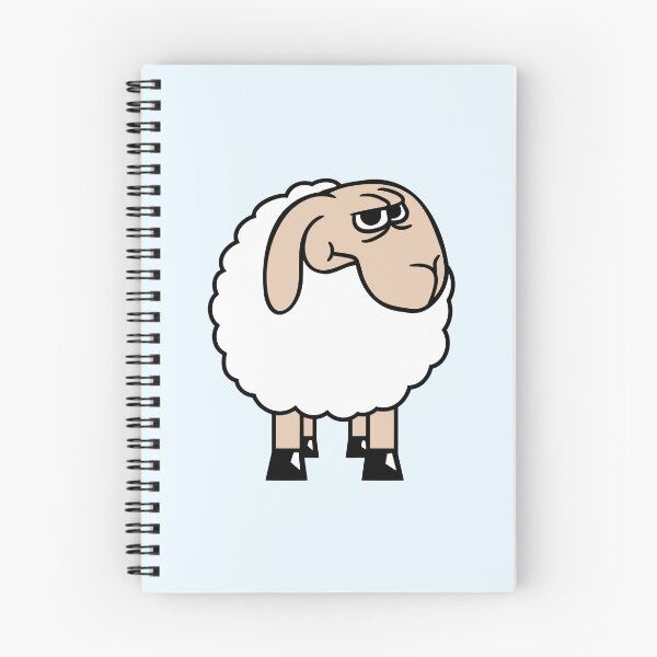 Item preview, Sheep Skeptical Critical Suspicious Stares Cartoon designed and sold by shirt-o-mat.